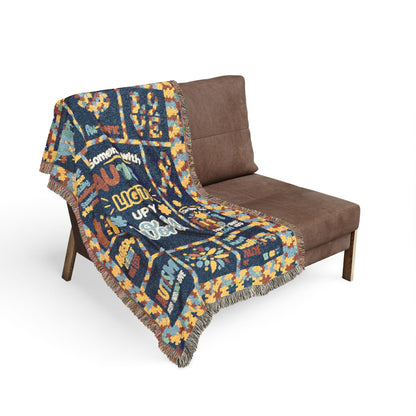 Autism Awareness Woven Blanket — 'Autism Lights the Way' Support Throw